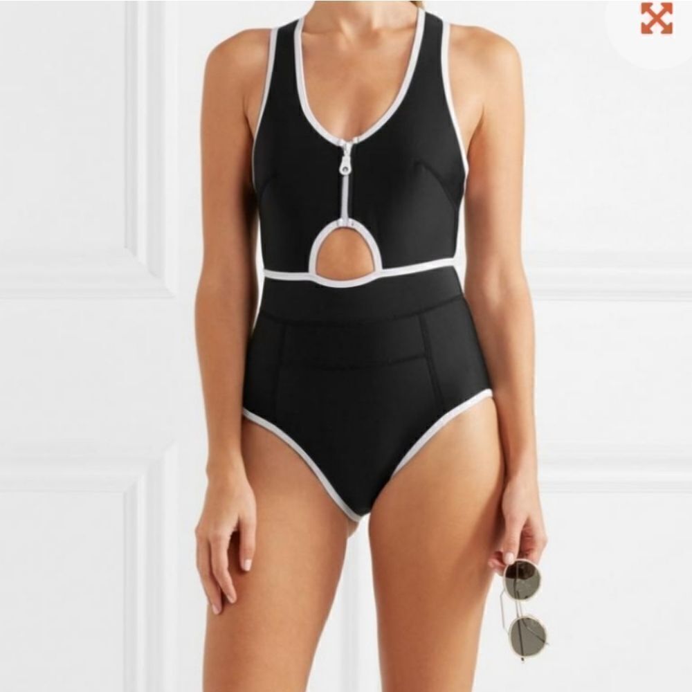 NWT Duskii Beachwear Black – Womens Waimea Bay cutout swimsuit Black sz Medium